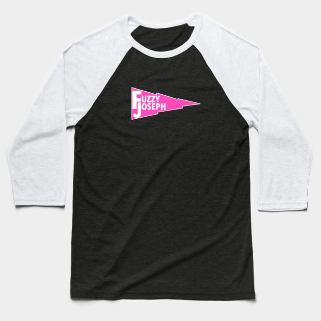 Pink Bolt Baseball T-Shirt by Fuzzyjoseph